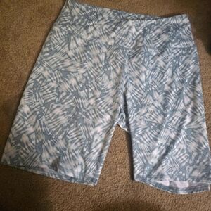 Women's Blue Patterned Shorts